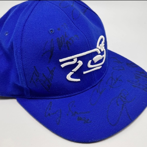 NFL Players Association Signed Blue w White Adjustable Strapback Players Inc Hat - Picture 6 of 16